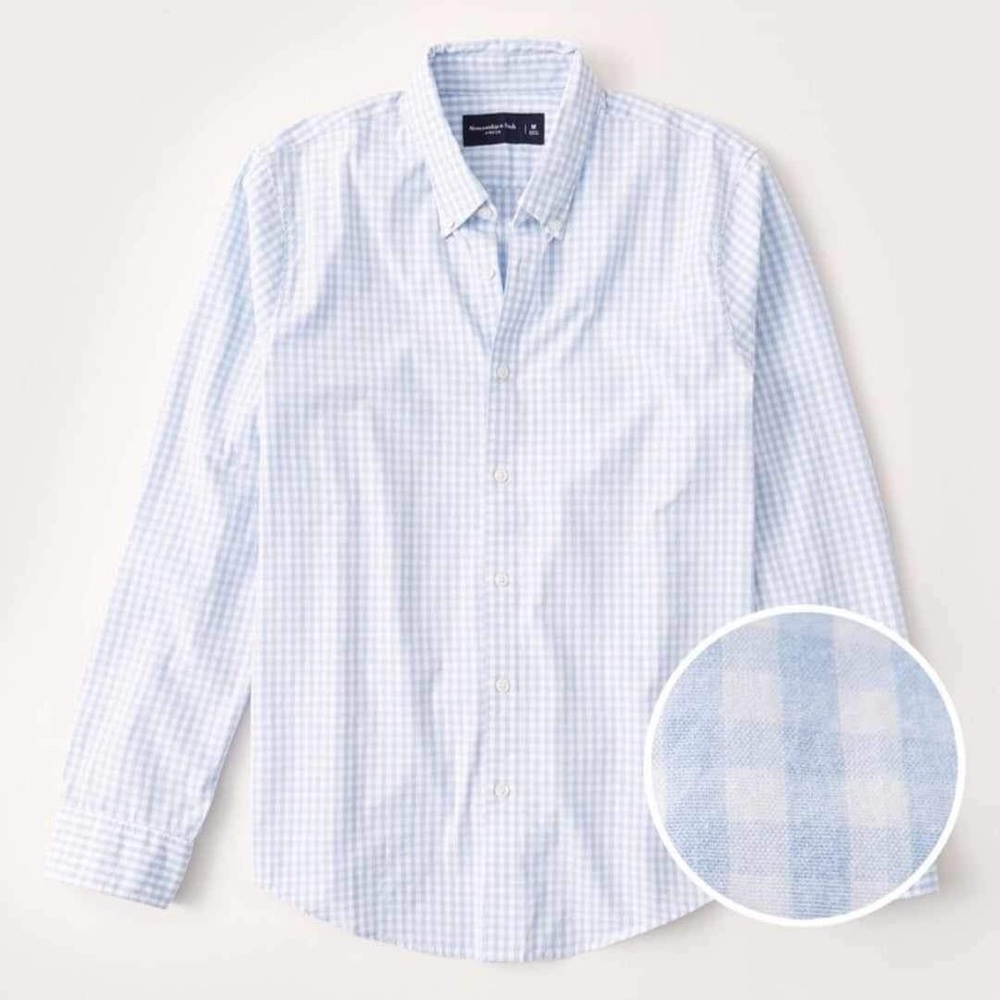 Abercrombie and Fitch Poplin Button Up shirt size XL NWT